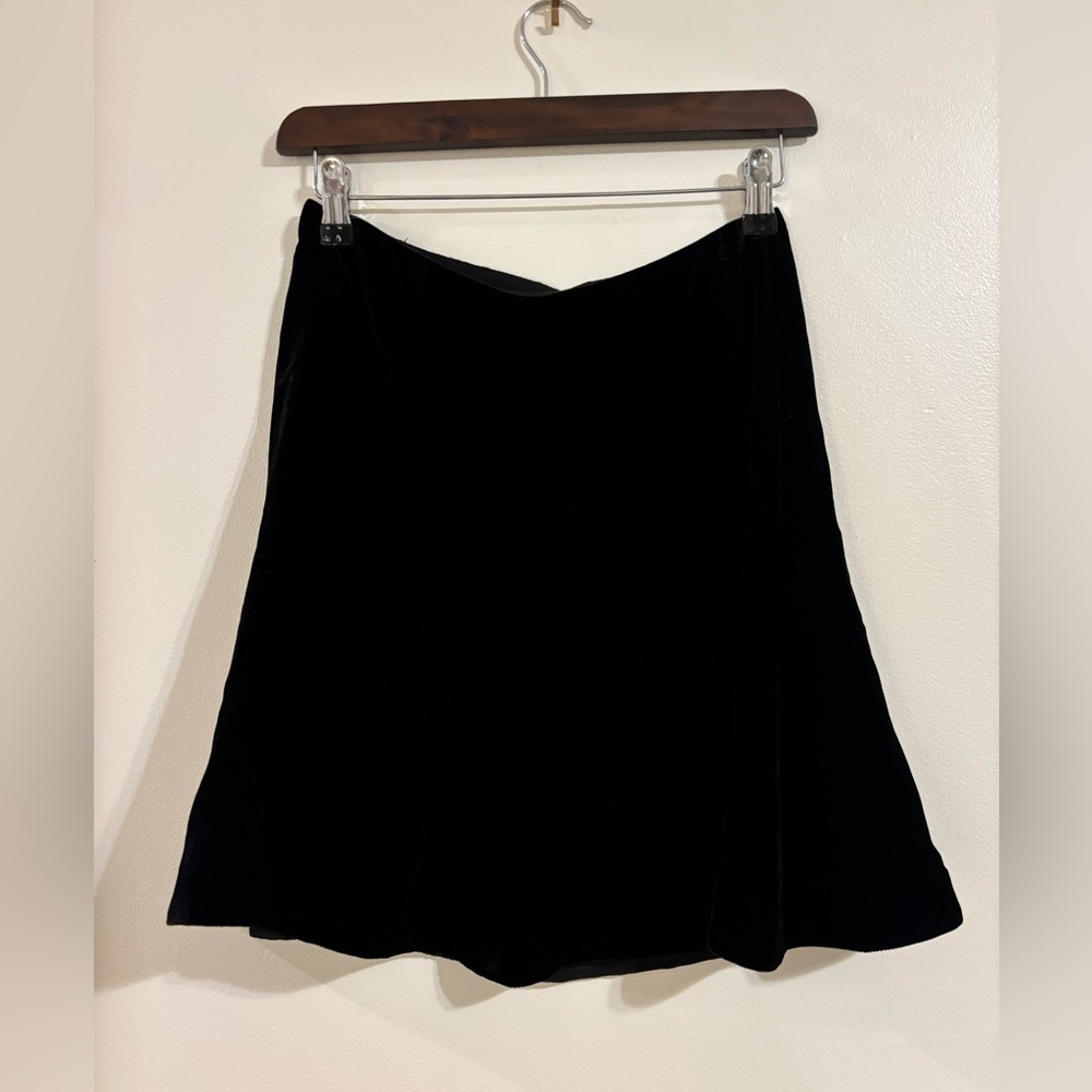 Theory Abrilin Luxe Velvet Mini A-Line Skirt